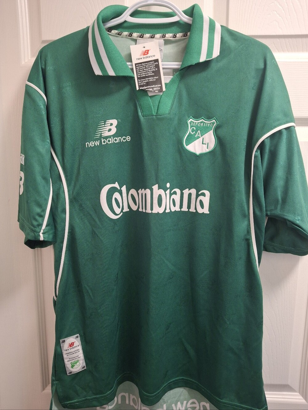 Deportivo Cali New Balance 2001 Vintage Soccer Shirt with Original Tags. Size M